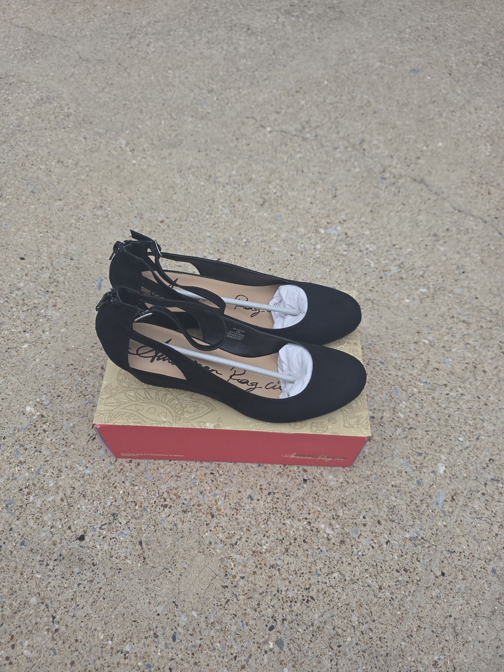American Rag Black Ankle-Strap Platform Heels - Picture 9 of 14